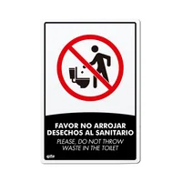 Señal Favor No Arrojar Desechos Al Sanitario 22X1