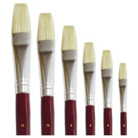Pinceles Planos x 6 Unidades