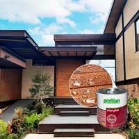 Pintura para madera en exterior base solvente color castaño 2.5 lts profilan elan plus