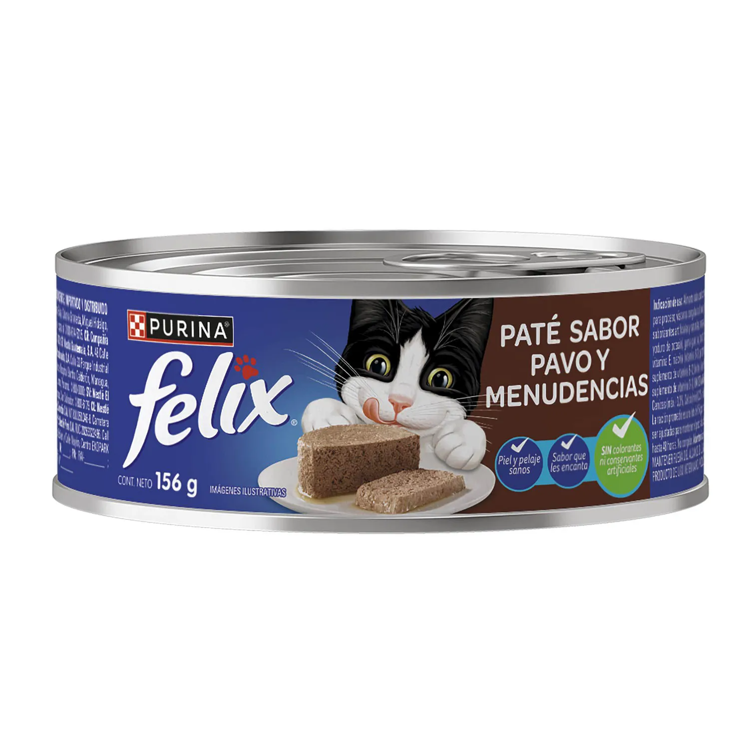 Comida Húmeda Para Gato Pate Pavo Y Menudencias Felix 156g