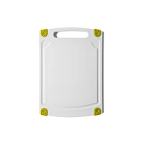 Tabla de Picar en Plástico 36x25cm Blanco Antibacterial Ilko