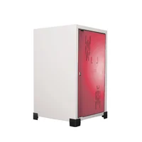Locker Metálico Apilable Puerta 31x50x30 cm Gris Nube/Rojo