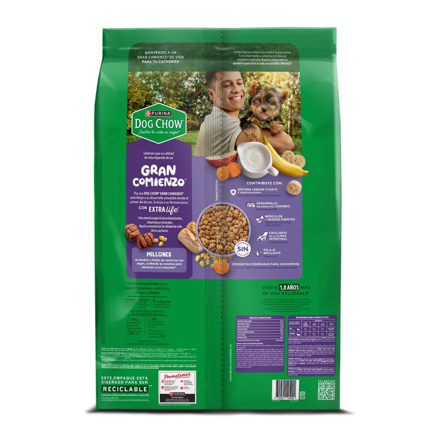 Comida Seca Para Perro Dog Chow Salud Visible Cachorros Minis Y Pequeños  8kg