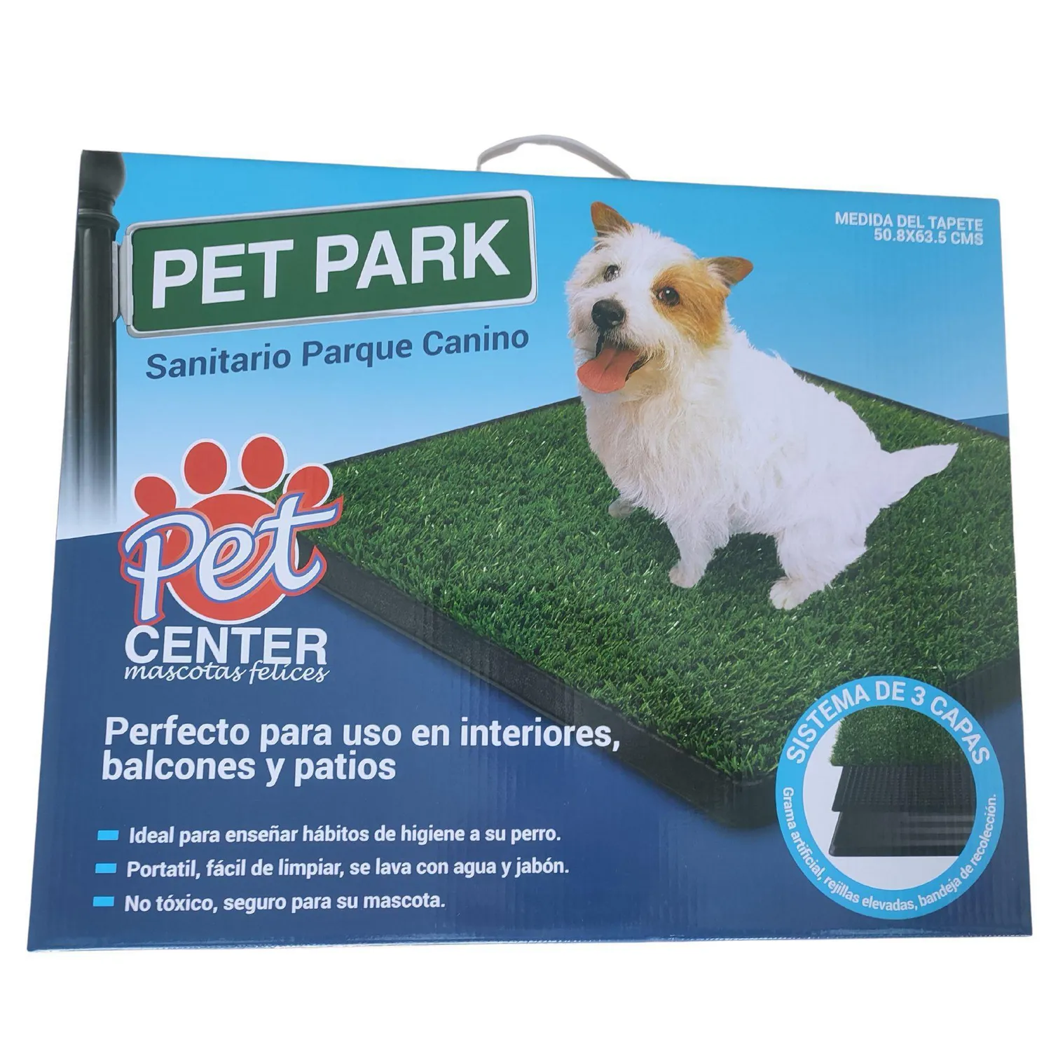 Grama artificial 51x 63 cm para parque canino