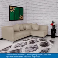 Sofá  Esquinero Pascal Derecho Ecocuero Beige