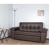Sofácama Herraje Aleman Brazos Ecocuero Café