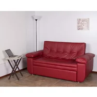 Sofácama Herraje Aleman Brazos Ecocuero Rojo