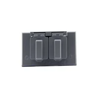 Placa Toma Doble Aluminio Intemperie
