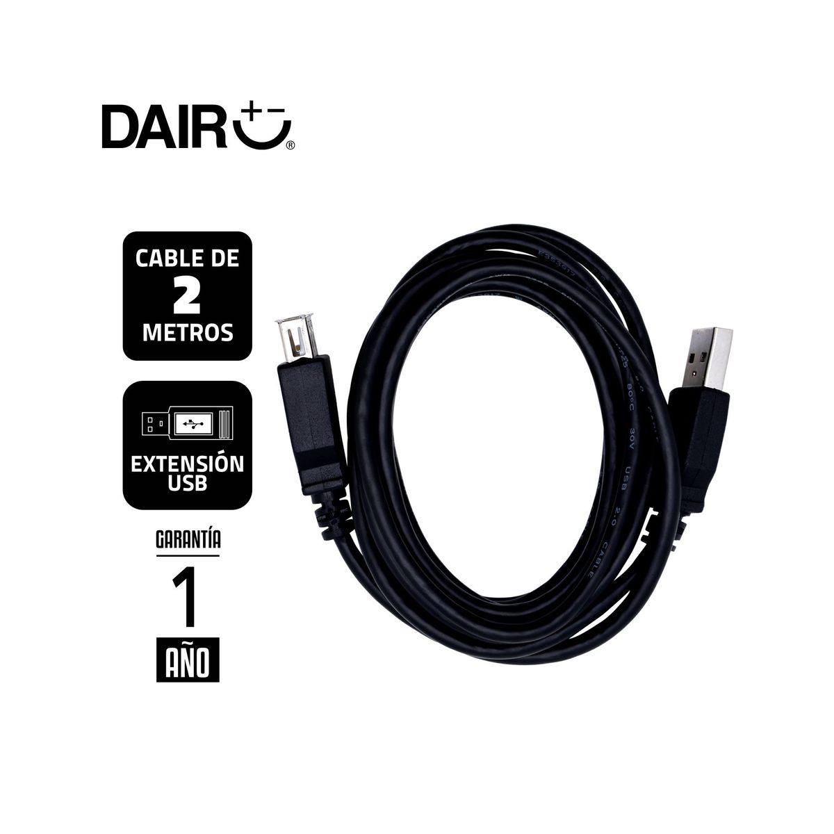 DAIRU - Cable Usb Tipo A Macho A Tipo A Hembra 2 M