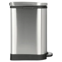 Papelera Acero Pedal Rectangular 10lt Just Home Collection