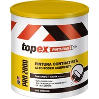 Topex Pintura para Interior Contratista 2000 Alto Poder Cubriente Blanco 1 Galón