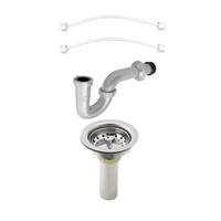 Canastilla 4 Pulg. + Sifón P + 2 Griflex