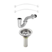 Canastilla 4 Pulg. + Sifón P + 2 Griflex