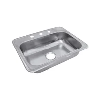Lavaplatos para Empotrar 1 Poceta 53x43 cm Acero Inoxidable
