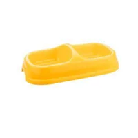 Comedero Para Perro Plástico Doble Pequeño 22cm Base 28 cm Petizoos