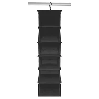 Organizador de Zapatos 6 Pares Niños Closet 64x20x25 cm Negro