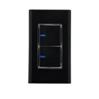 Interruptor Doble Conmutable Ornatto Negro