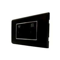 Toma Tv Coaxial + Telefónica Rj11 4Hilo Ornatto Negro