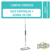 Limpiavidrios Aluminio Mango Extensible 128 cm Negro/Gris