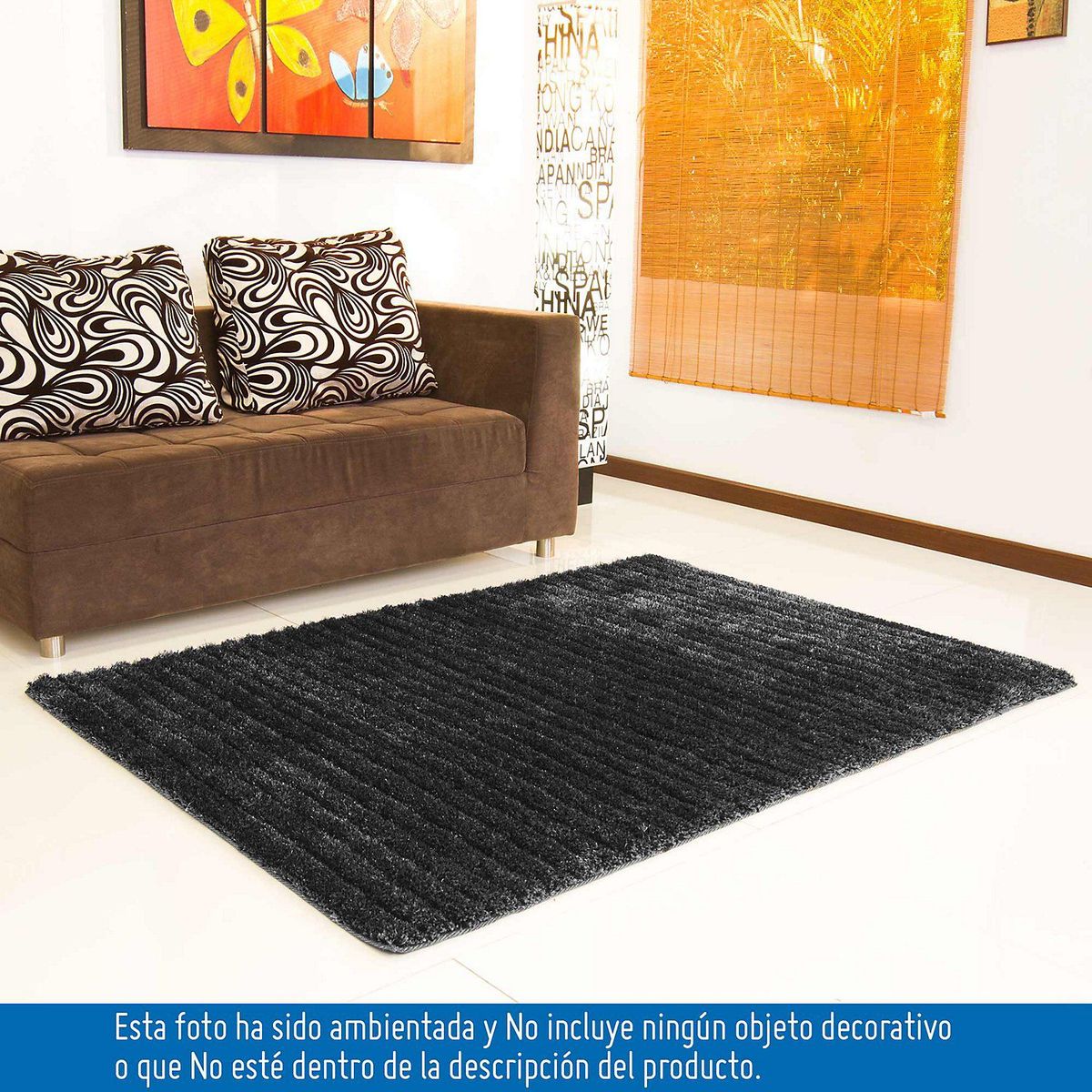 JUST HOME COLLECTION - Tapete 3d Forest 60x110 cm Negro