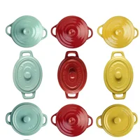Ramekin Ceramica C/Tapa Color Surtido