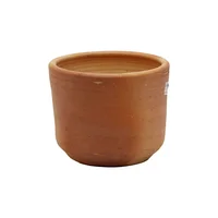 Matera Arcilla Cilíndrica Torno Liso 22x20x22cm Terracota