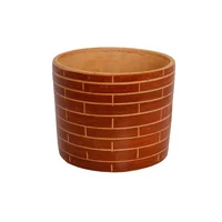 Matera Arcilla Cónica Ladrillada 30x24x30cm Terracota