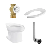 Kit Sanitario Báltica Plus Entrada Posterior Con Válvula Push De Empotrar Consumo 4.8 l/ciclo