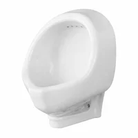 Combo Institucional Orinal Mediano Gotta Entrada Superior con Válvula de Descarga de Pared Tipo Push Corona