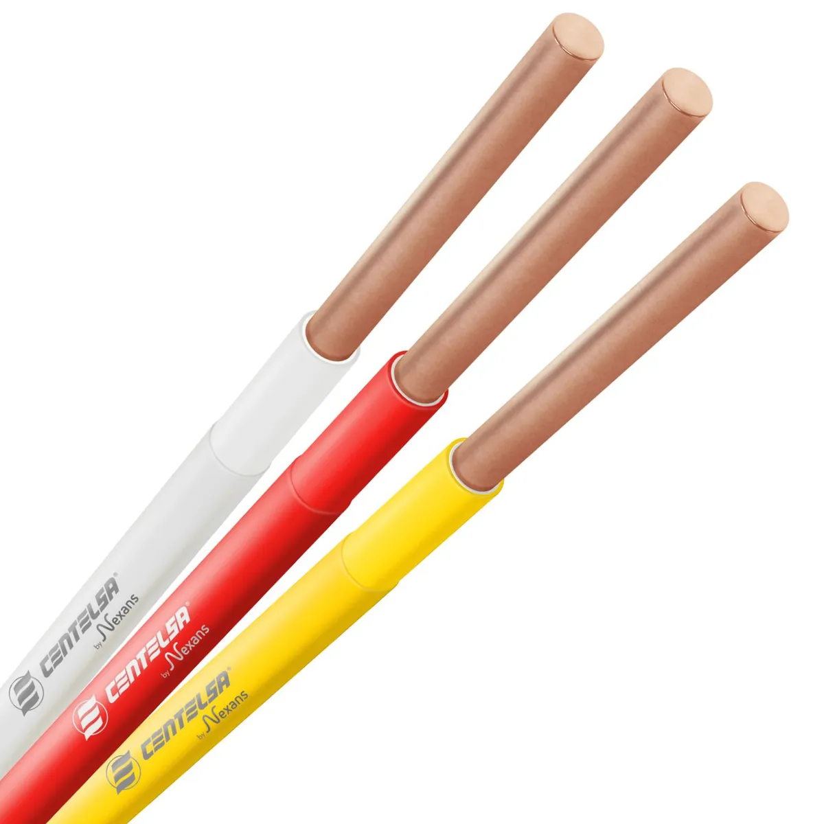 CENTELSA BY NEXANS - Propack 3 Rollos De Alambre #12 X 100M Blanco, Rojo Y Amarillo