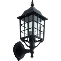 Farol Pared 1 Luz E27 Negro Aluminio