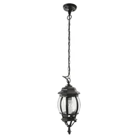 Farol Colgante Globo 1 Luz E27 Negro Aluminio Oxford