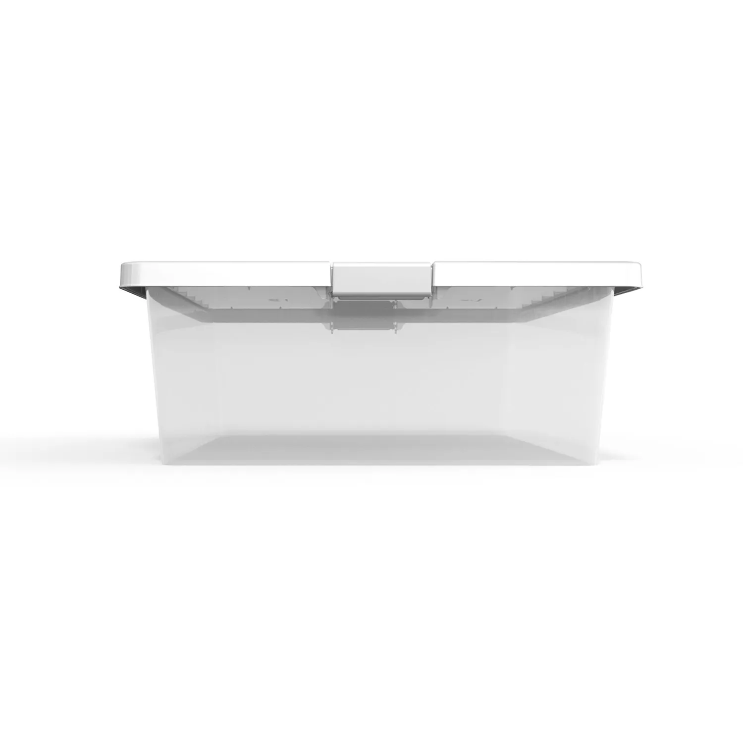 Caja Plástica Con Tapa 37lt  62X21X47.5 cm Transparente Estra 4
