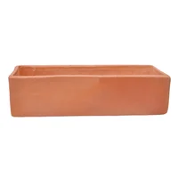 Jardinera Arcilla Rectangulo 22x52x14cm Terracota