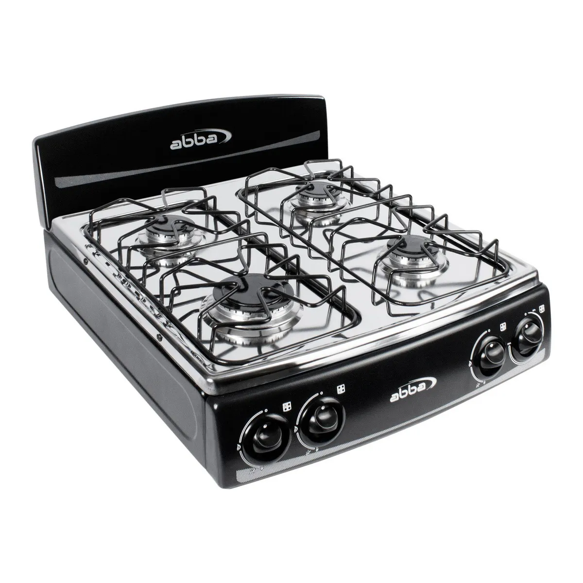 ABBA - Estufa de Sobremesa 50 cm 4 Puestos Negro SG 400-5N