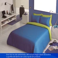 Duvet Sencillo 170x240 Bicolor Azul -Gris
