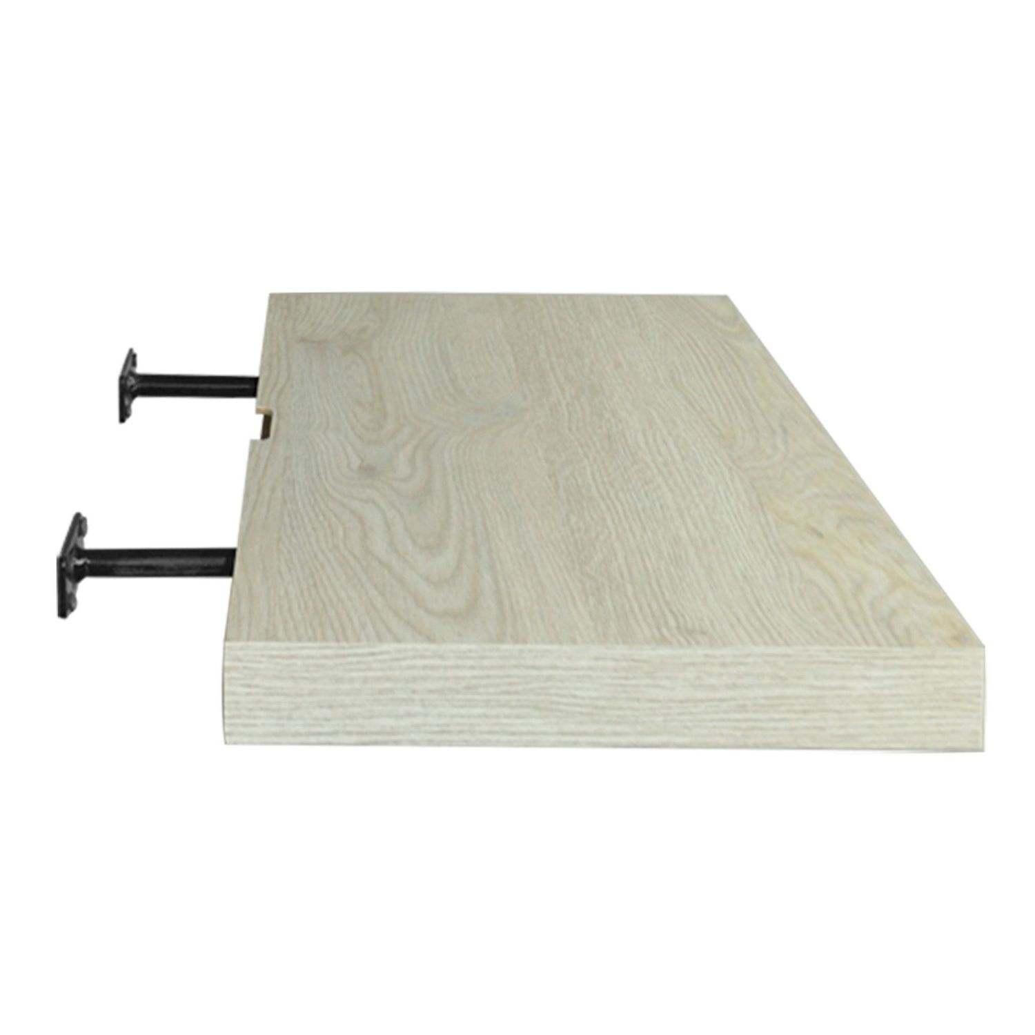 Soporte para repisa entamborada 20 cm (metal, negro, 25 kg)