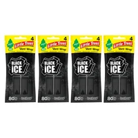 Little Trees Ambientador Vent Wrap Black Ice X 4