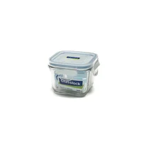 Recipiente 210Ml Vidrio Cuadrado Tapa Hermetica