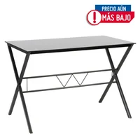 Escritorio Vidrio Negro 110x60x74cm