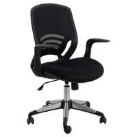 Silla de Escritorio Paris Malla Ejecutiva Giratoria Negra Just Home Collection