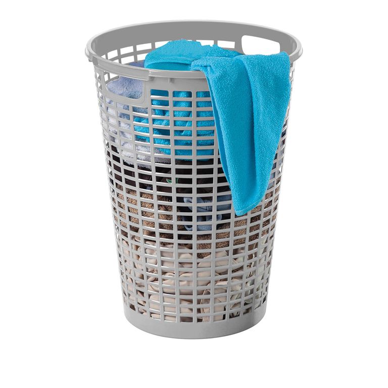 Canasta para Ropa Plástica 50 Litros Gris Redonda Rimax RIMAX ...