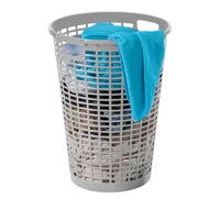 Canasta para Ropa Plástica 50 Litros Gris Redonda Rimax