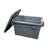 Caja Alto Impacto Plástico Tapa 75.7 litros 70.8x38.4x44.1 cm Gris Rubbermaid