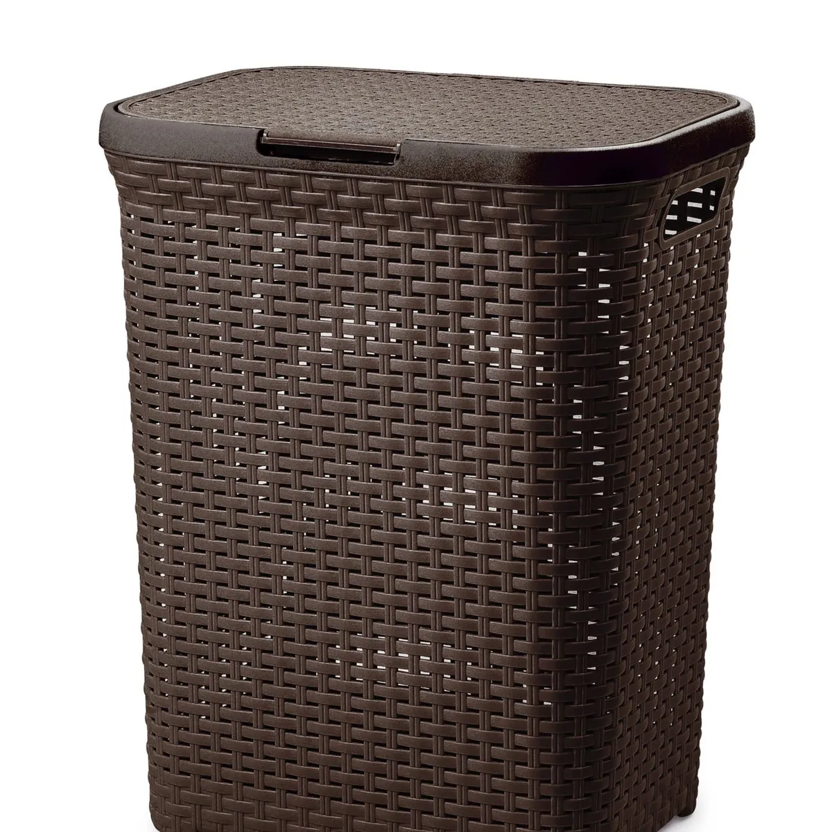 REYPLAST - Canasta para Ropa Plástica 72 Litros Rattan Cuadrada