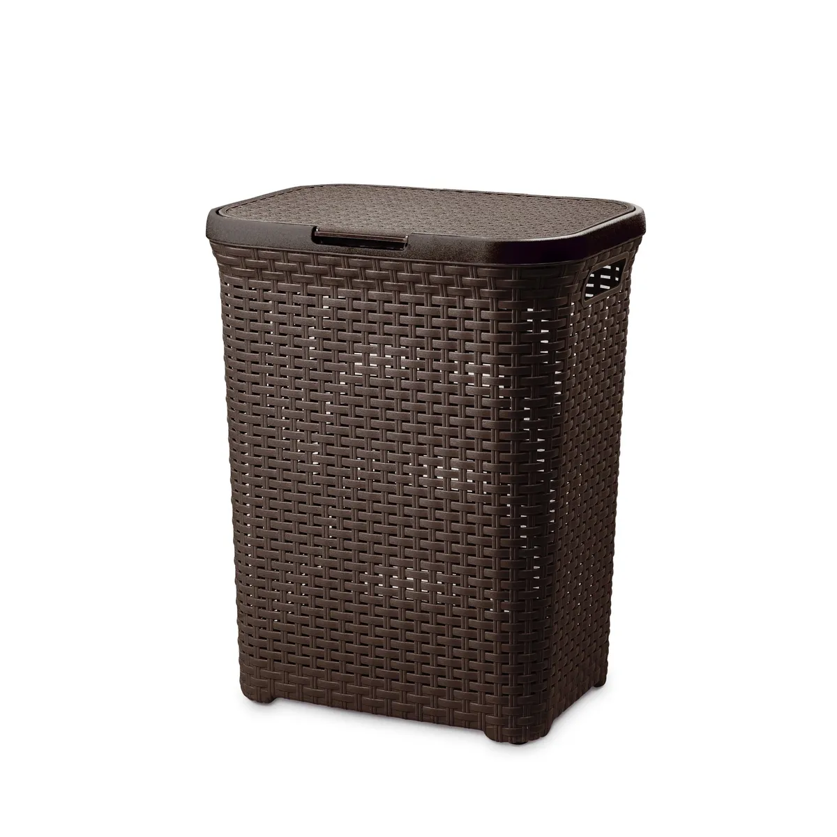 REYPLAST - Canasta para Ropa Plástica 72 Litros Rattan Cuadrada