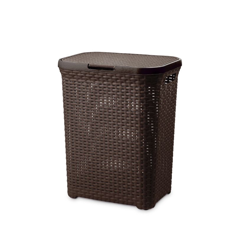 Canasta para Ropa Plástica 72 Litros Rattan Cuadrada REYPLAST ...