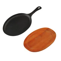 Sartén Con Tabla Para Asador Acero Forjado