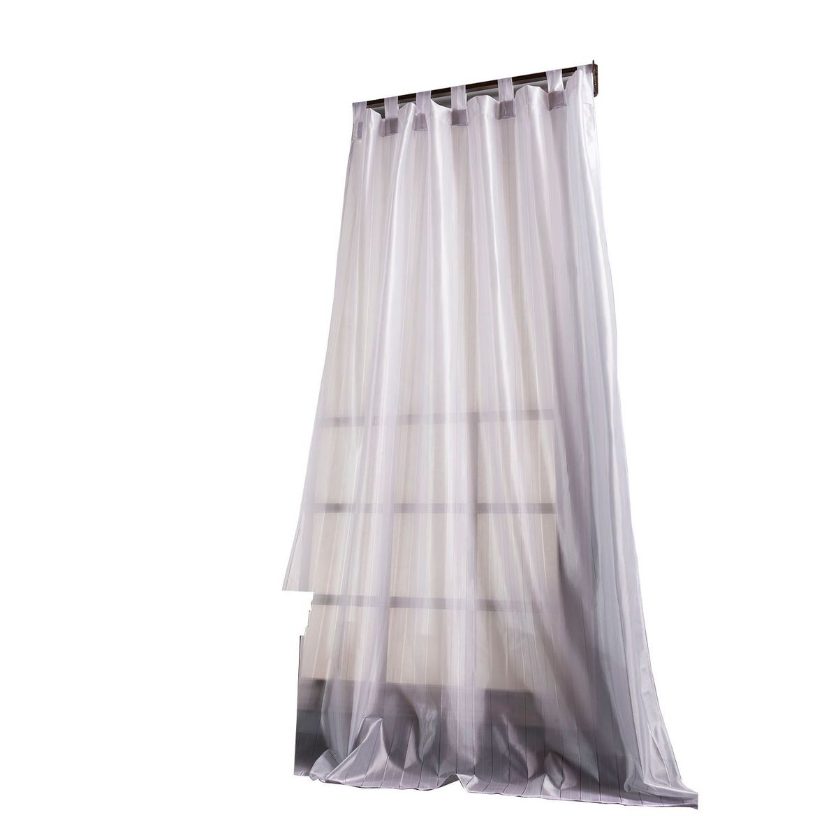 DECORISSIMA - Cortina Velo Navarra Loops 150x230 cm Semitranslúcida Vintage Moderno Blanca