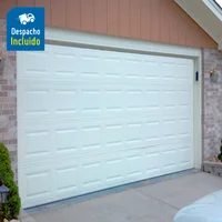Puerta Garaje Acero Galvanizad 3.05 Anc x 2.29 Alt a Cuadro Blanco Accessmatic